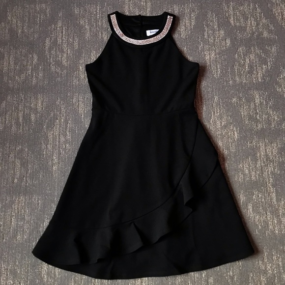 Speechless Black Jeweled Neck Dress Size 8 - Picture 8 of 9